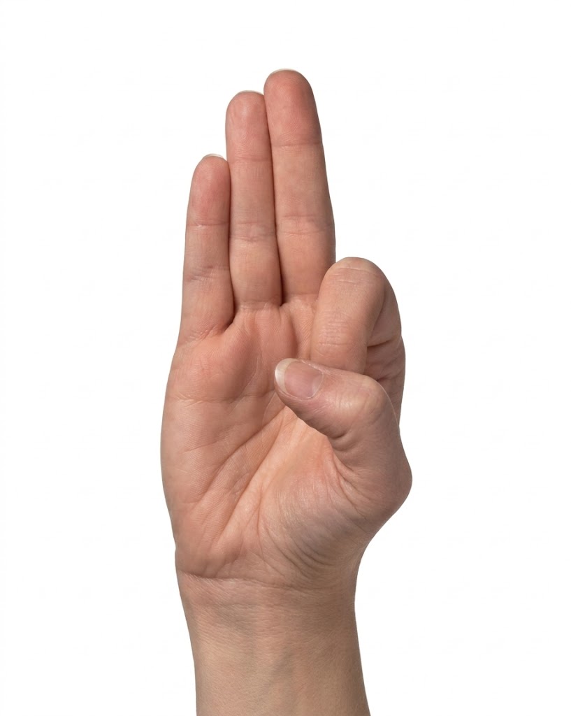 ASL sign for F